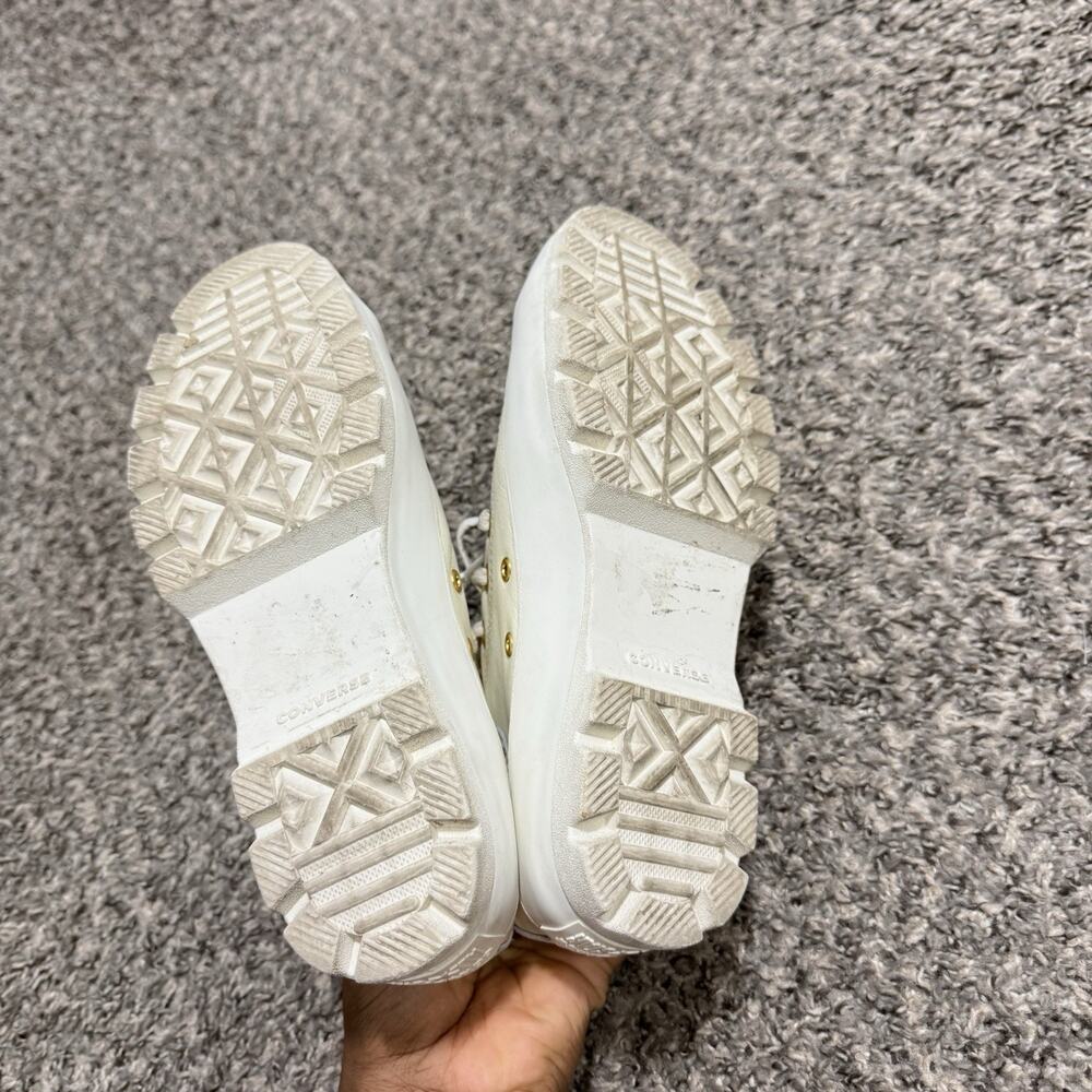 Converse All Star Lift Platform High Top Leather Shoe Sneakers White Ivory 7.5 - Picture 7 of 8